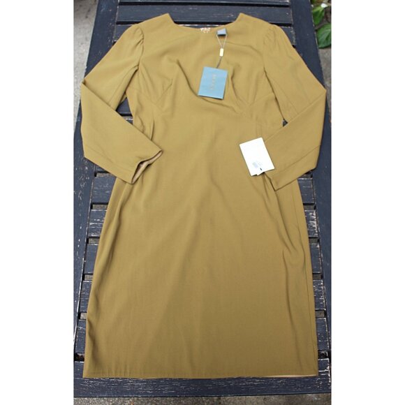 New w/Tags - Zac Posen Designer Tailored Sheath Dress in Stretch Triacetate - 10 - Picture 6 of 13